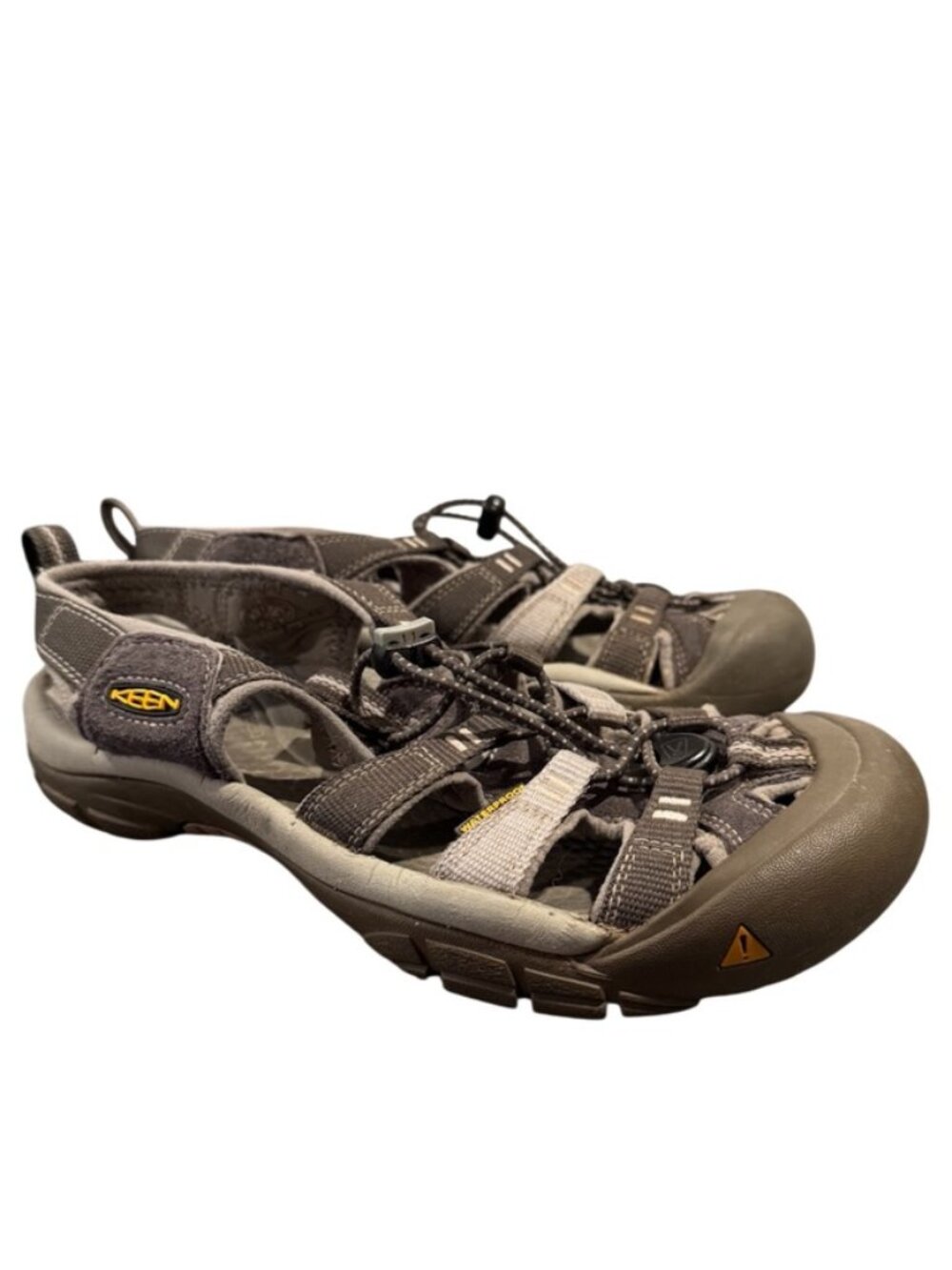 KEEN Newport H2 Sandals Women's 8.5 EU 39 Gray Tan Waterproof Hiking River Shoes